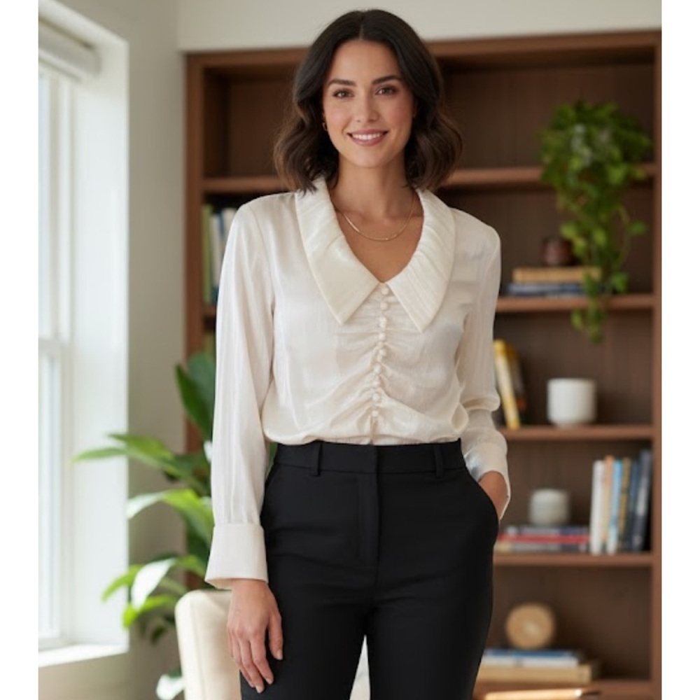Delaru Cream Women's Top